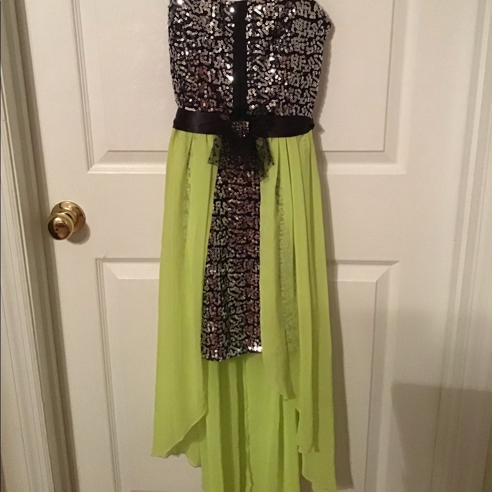 High low dress. Wear strapless or with straps